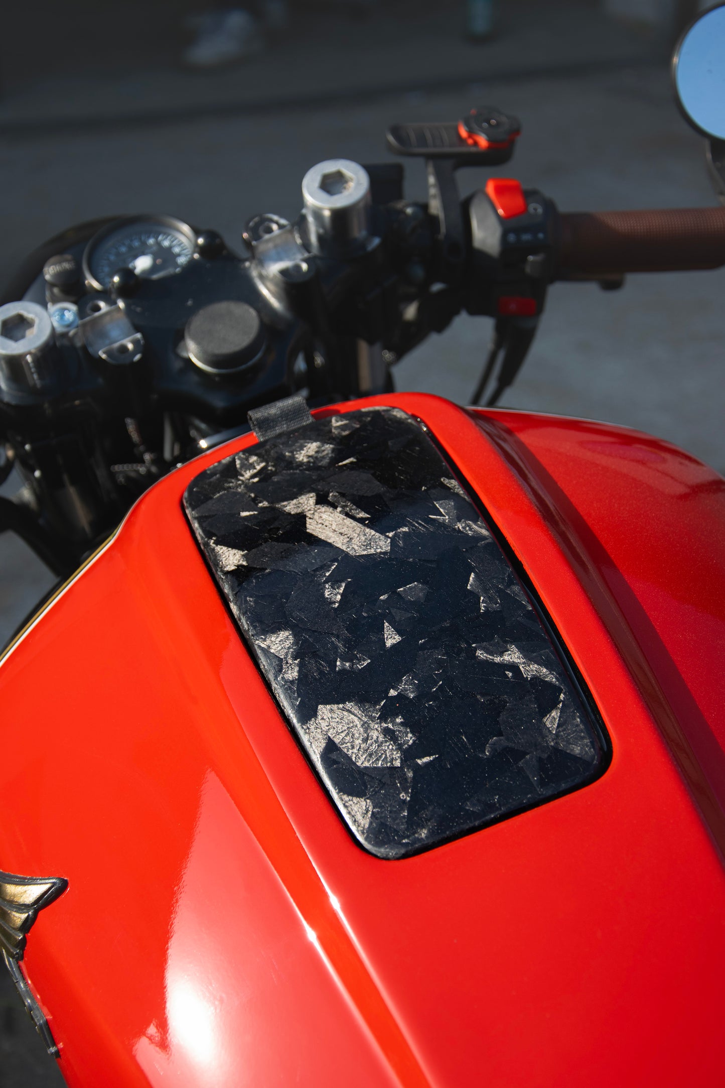 Carbon fiber fuel tank cap for Honda CB 750F